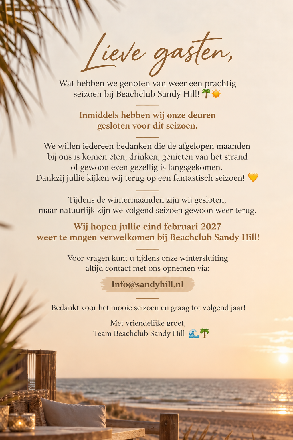 Seizoensgroet Sandy Hill – Nederlands